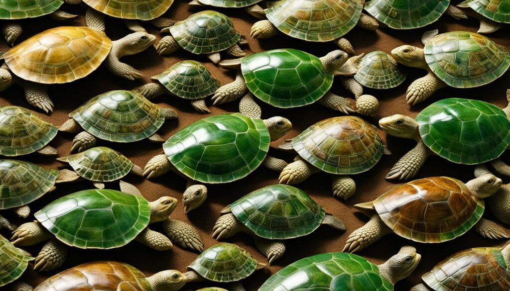caparazón de las tortugas acuáticas