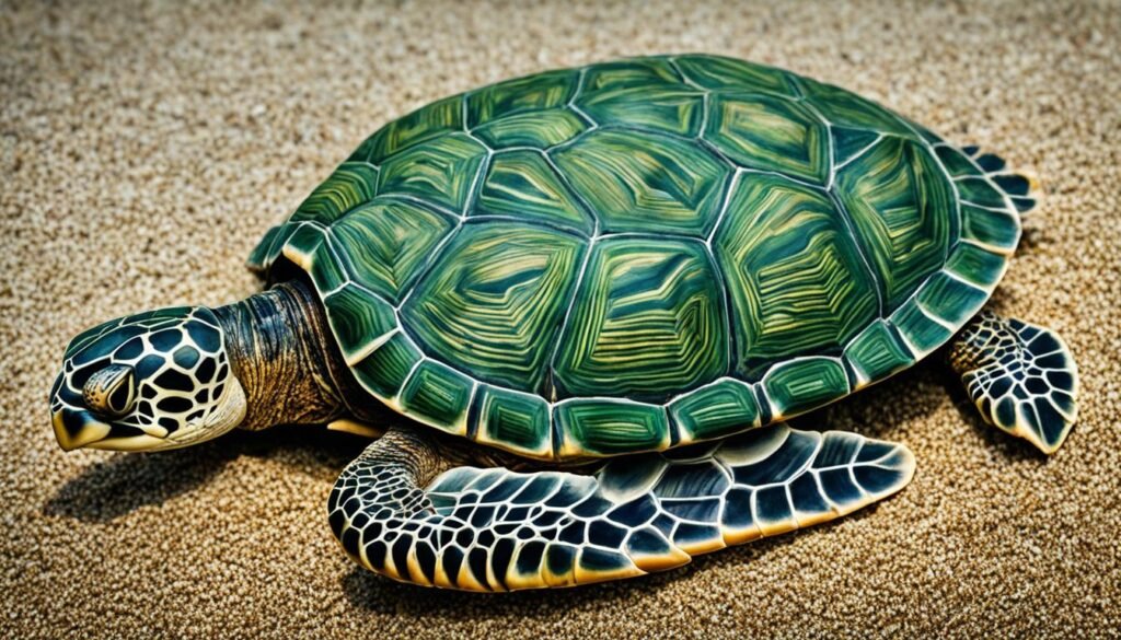 caparazón de las tortugas marinas