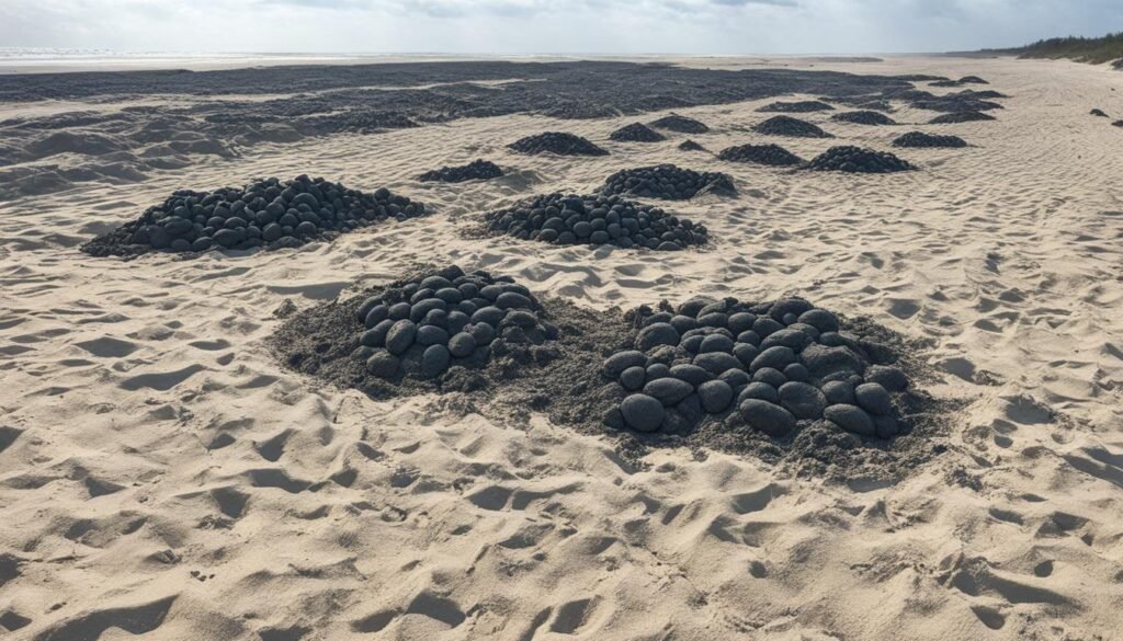 destrucción de nidos de tortugas