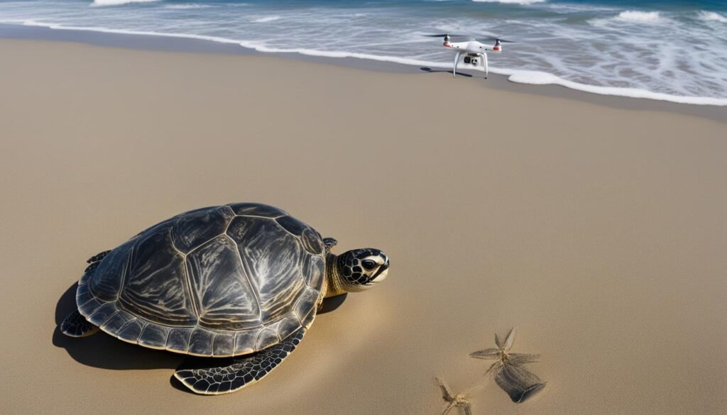 drones en la conservación de tortugas marinas