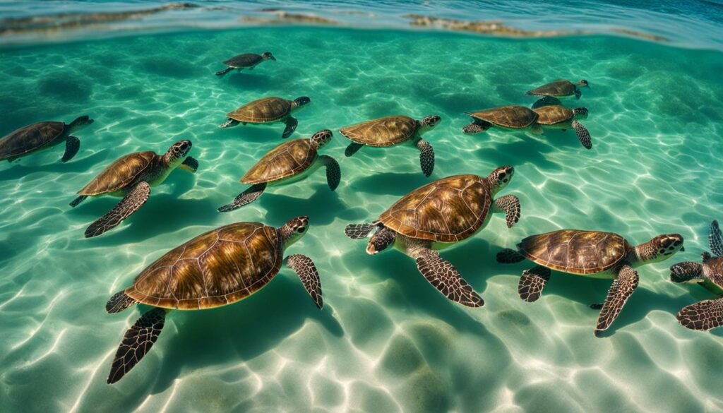 migración de tortugas marinas